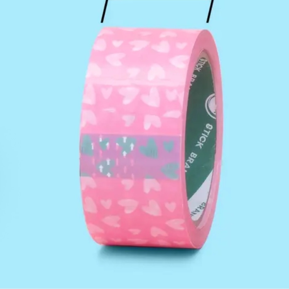 Pink Heart Packaging Tape Shipping Packing Tape Cute Mailer Supplies 40 Yards